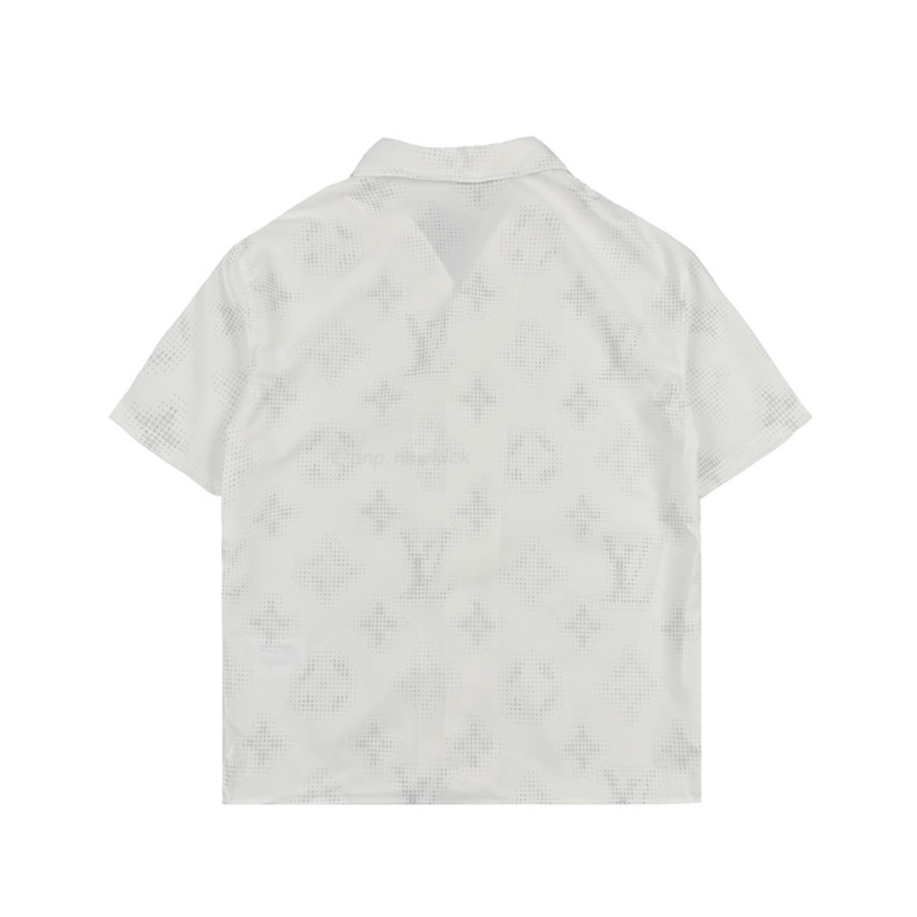 Louis Vuitton 24ss Old Flower Small Logo Short Sleeved Shirt (4) - newkick.app